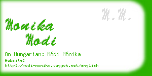 monika modi business card